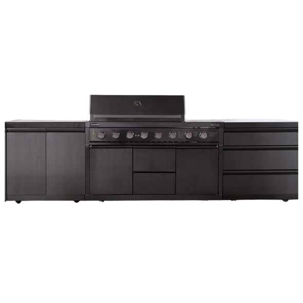 LPG Gasmate Nova MK2 Graphite Outdoor Kitchen with Drawers and Storage Module - BQ29-MK2-BUNDLE