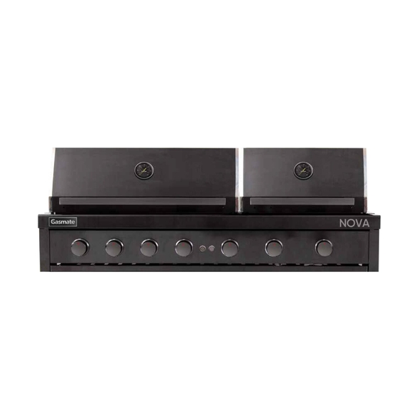Gasmate Nova MK2 Graphite 6 Burner Twin Hood Built-In BBQ - NG