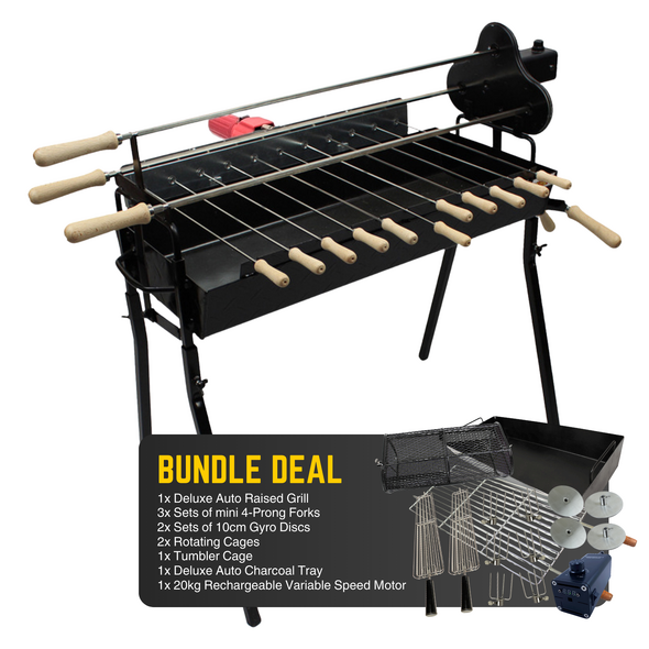 Cyprus Grill ULTIMATE Bundle - Deluxe Auto (Black) Souvla Package Deal