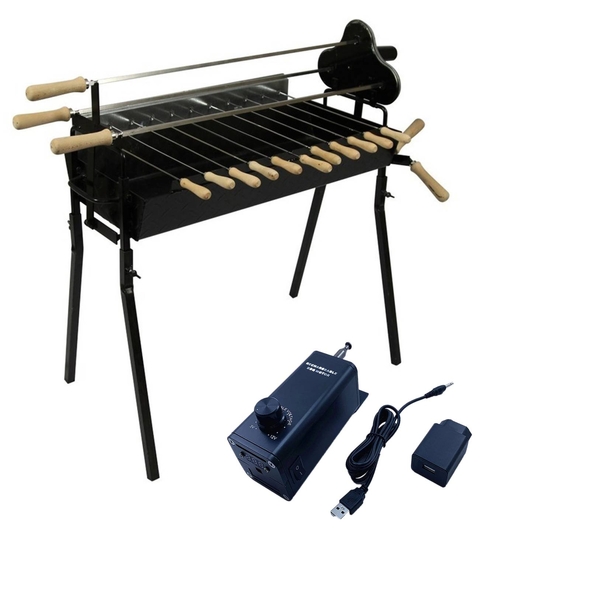 Cyprus Grill Deluxe Auto (Black) Genuine Product With RECHARGABLE 20KG Variable Speed Motor  - CG-0704C