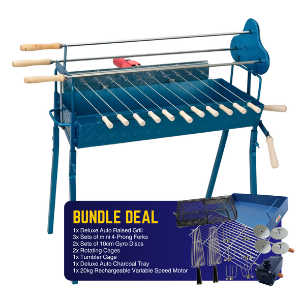Cyprus Grill ULTIMATE Bundle - Deluxe Auto (Blue) Souvla Package Deal