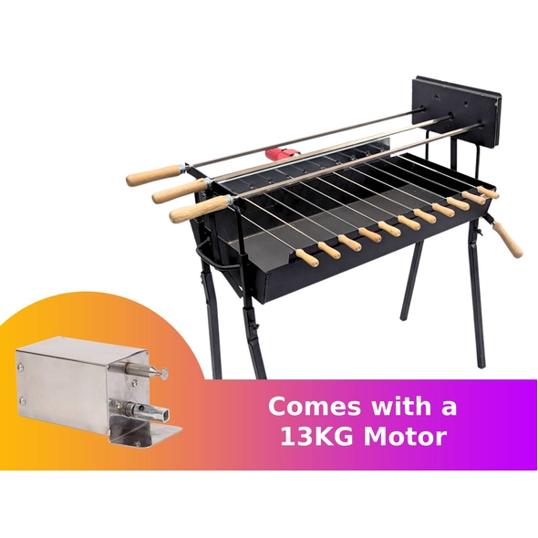 Cyprus Grill Modern Rotisserie Spit - Souvla Package Deal with 13kg Motor - CG-0779A-BUNDLE
