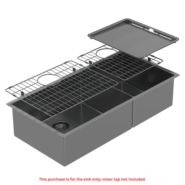 Piazza One & 3/4 Square Bowl Black Pearl - CR500DB