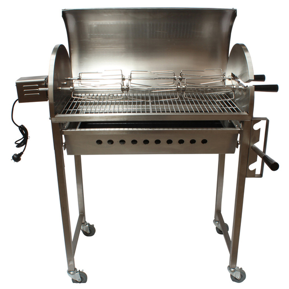  The BBQ Store Stainless Steel Chicken BBQ Rotisserie Charcoal Spit 30kg Motor - CRB-3064