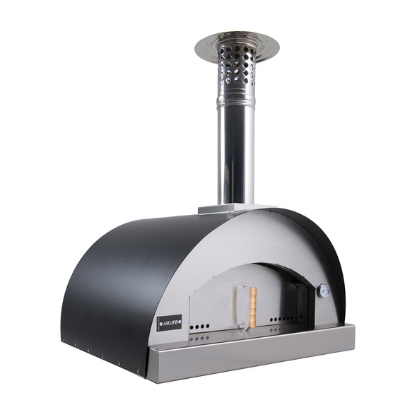 Euro Appliances  80x60 Wood Fired Pizza Oven S/Steel/Black - EPZ60BBS