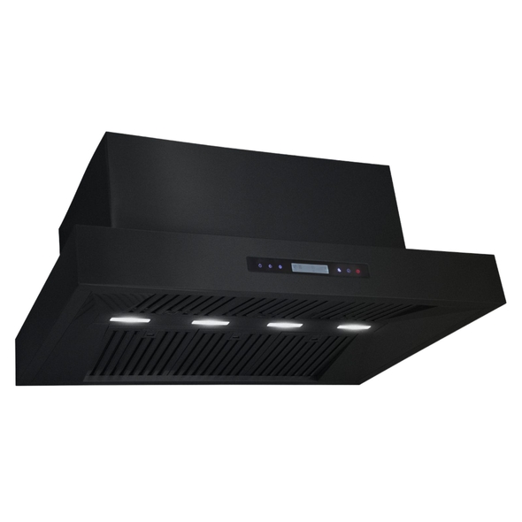 EXCELSIOR BLACK BBQ RANGEHOOD WALL MOUNTED 1200MM - EXRH56-1200