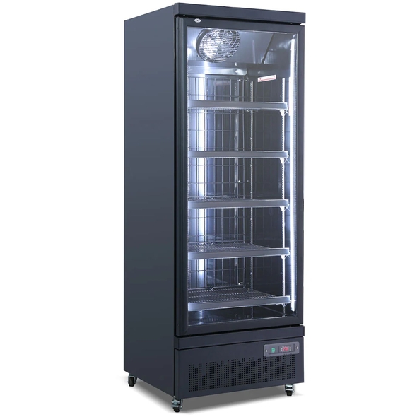 Commercial Upright 1 Door Black Freezer - Model IC COLD FD-BS75AH