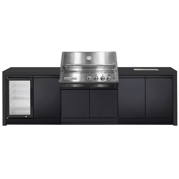 Crossray Premium Xplor Outdoor Kitchen with Single Door Fridge and under bench sink & cover - GD4KB-10