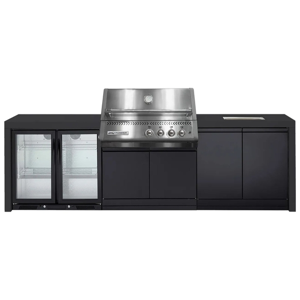 Crossray Premium Xplor Outdoor Kitchen with Double Door Fridge and under bench sink & cover - GD4KB-12