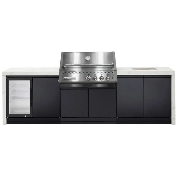 Crossray Premium Xplor Outdoor Kitchen with Single Door Fridge and under bench sink & cover  - GD4KW-04