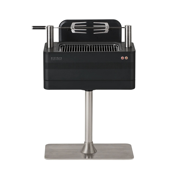 Everdure FUSION™ Electric Ignition Charcoal Barbeque with Pedestal (Black) - HBCE1BSB