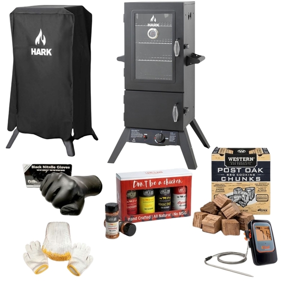 Hark 2 Door Gas Smoker Ultimate BBQ Bundle - HK0522W-BUN