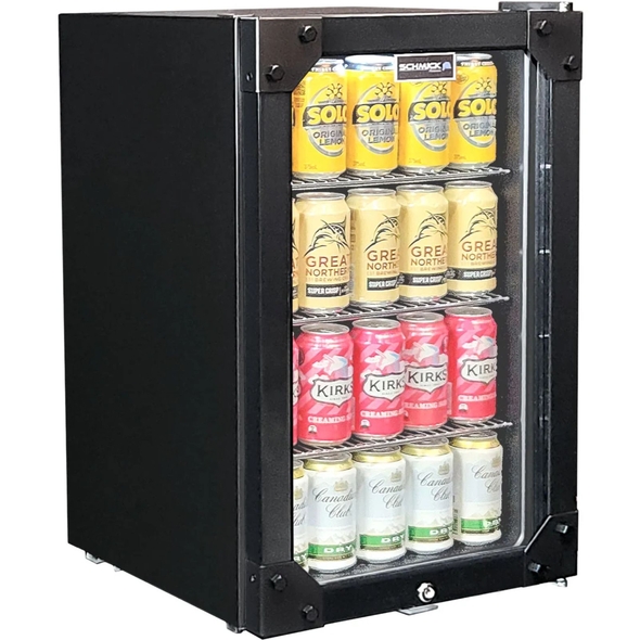 AAA Schmick Iron Door Design Glass Front Bar Fridge - HUS-SC70-B-X