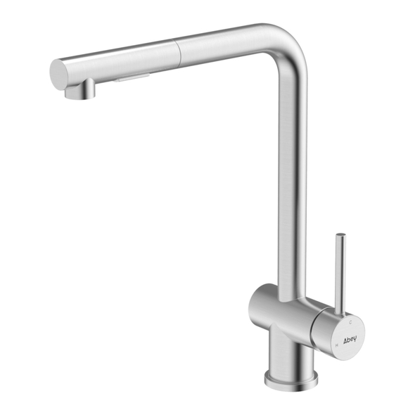 316 Squareneck Pull Out Stainless Steel Kitchen Mixer - KTA030-316-BR