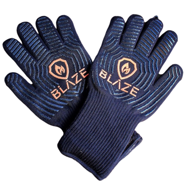 Blaze Heat Gloves rated at 500c - Heat Resistant BBQ Gloves - LB1070