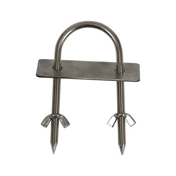 S/S Back Brace U Bolt with Wing Nut & Plate For BBQ Rotisserie Spit x 2 *Special Deal* from The BBQ Store - LBB-3080K