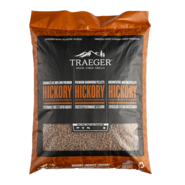 TRAEGER Hickory BBQ Wood Pellets (20lb/9kg) - PEL319