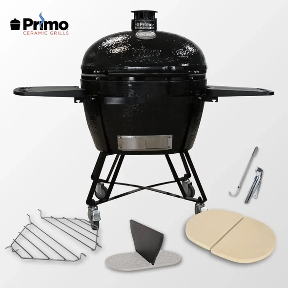 Primo Oval XX-Large Charcoal Grill All-In-One Bundle - PGCXXLCG