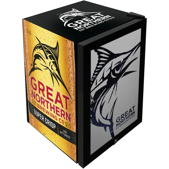 Great Northern Super Crisp Branded Glass Door Bar Fridge With Cool Frosted Door Logo - SC70-B-GNBC-CRISP 