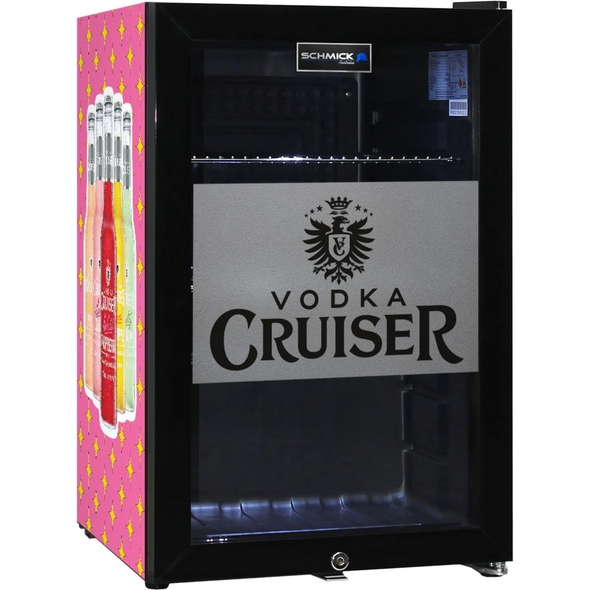 Vodka Cruiser Official Designed Mini Bar Fridge 70 Litre Double Glazed -  SC70-B-VC 