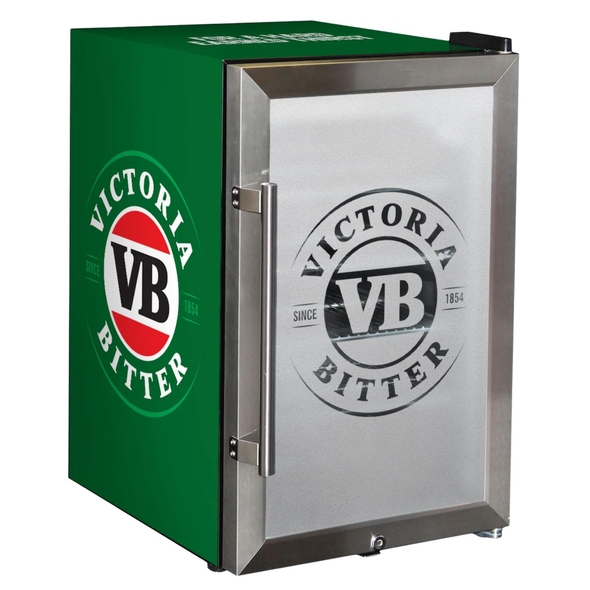 VB Branded Triple Glazed Glass Door Bar Fridge With Cool Frosted Door Logo - SC70-SS-VB-V1  