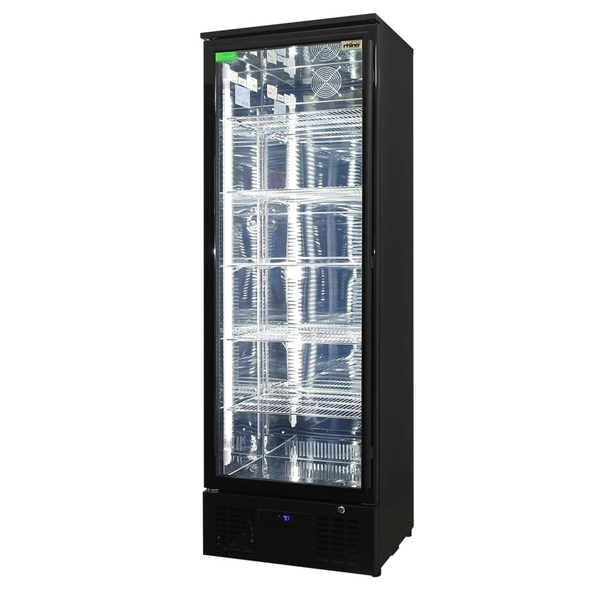 Rhino Black Commercial Upright Triple Glass Door Bar Fridge Ultra Energy Efficient Left Hinged -  SGT1L-BS