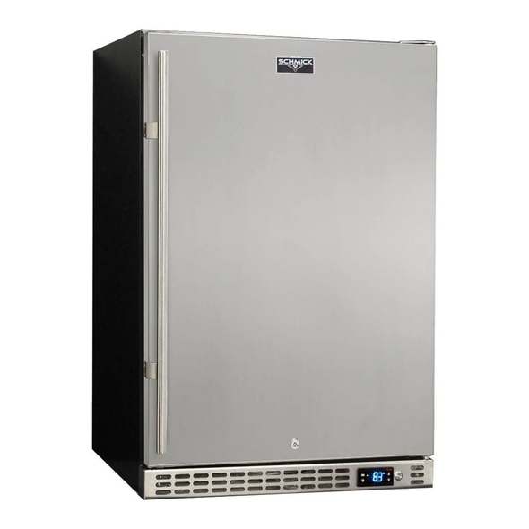 Schmick Stainless Steel Quiet Front Venting Under Bench Stainless Door Bar Fridge - Model SK146R-SD 