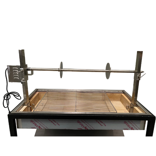 Dizzy Lamb 1000mm Alfresco Built In Charcoal BBQ with Spit Rotisserie SP-123-BUNDLE