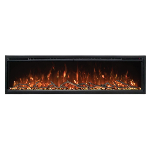 Modern Flames Spectrum 60 Inch Slimline Electric Fireplace with Log Set SPS-60B/AUS