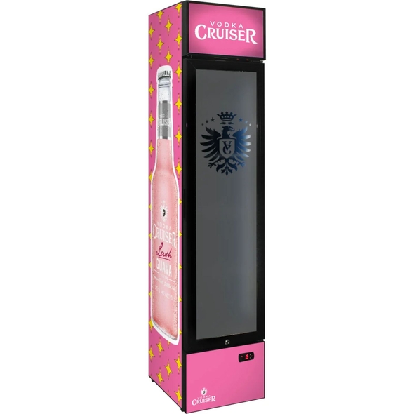 Vodka Cruiser Branded Skinny Upright Bar Fridge - SS-P160-VC 