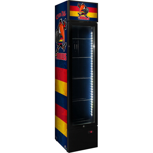 Crows Weg Art Footy Branded Skinny Upright Bar Fridge - 15 Teams Available **Product is not endorsed by AFL or featured club**