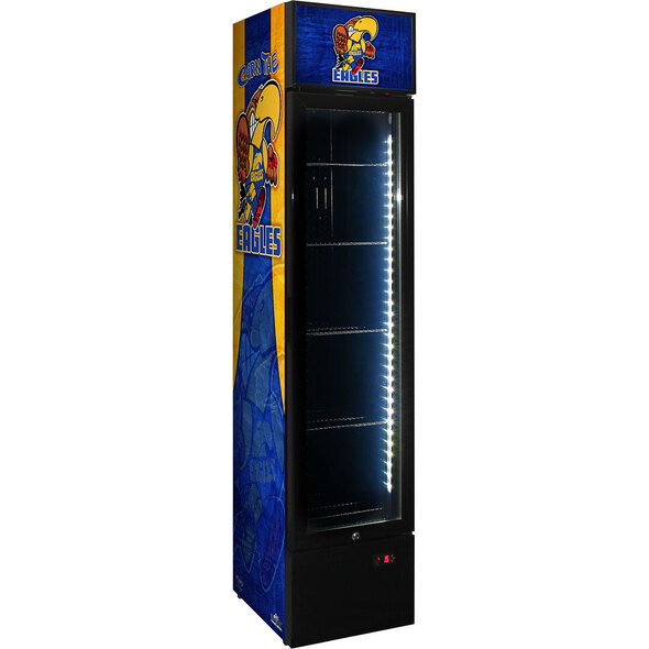 Eagles Weg Art Footy Branded Skinny Upright Bar Fridge - 15 Teams Available **Product is not endorsed by AFL or featured club**
