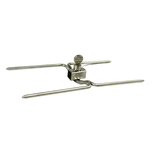 Small Stainless Steel Double Sided Rotisserie BBQ Prongs/Forks - (Square 8mm)  - SSDC-0040
