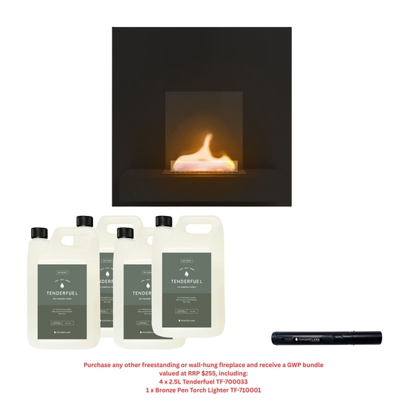 Tenderflame Square 180 Black Fireplace - TF-100172 - TF-100172-BUN