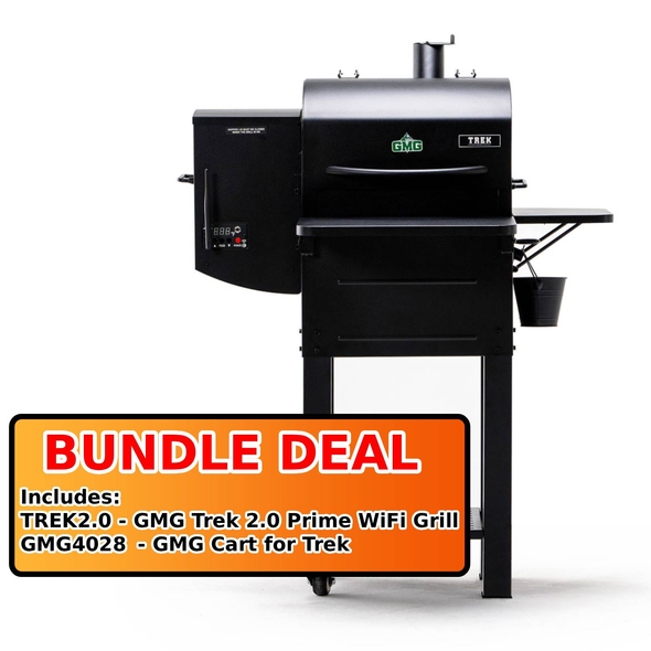 GMG Trek 2.0 Prime WiFi Grill + Cart Bundle - TREK2.0-CART-BUN