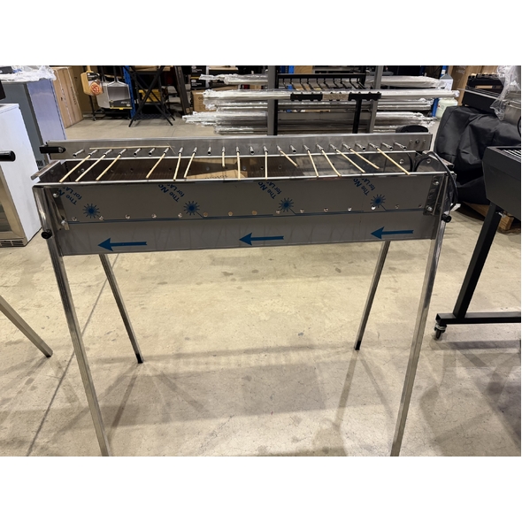 DISPLAY Spinaro 24 Skewer Charcoal BBQ (20cm Wide Base) - Auto Turning Skewers - TRS-24L20 - Clearance Only 1 Available