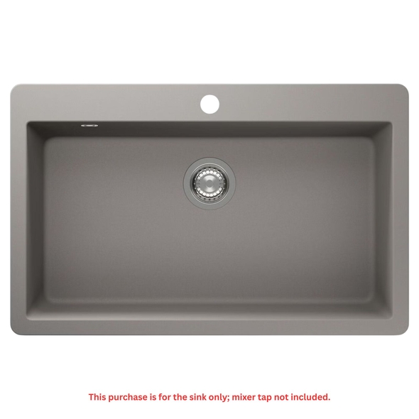 Abey Schock Virtus Large Bowl Sink Concrete Grey - VN-100XLC