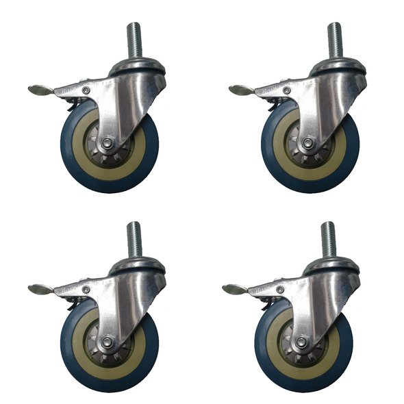 BBQ Wheels Set of 4 - Build your own spit rotisserie - Handles up to 10kg per wheel!!! - Wheels